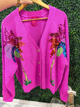 Sparkle Palm Tree Cardigan