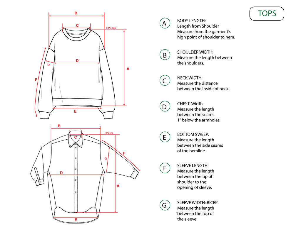 How To Measure - Tops + Jackets – Sophie Rue