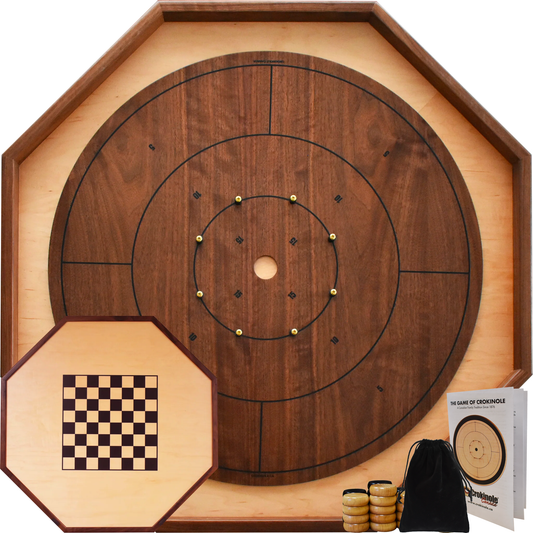 Jeu de Kroeger Crokinole 3 in 1 Deluxe Wooden Board Set 