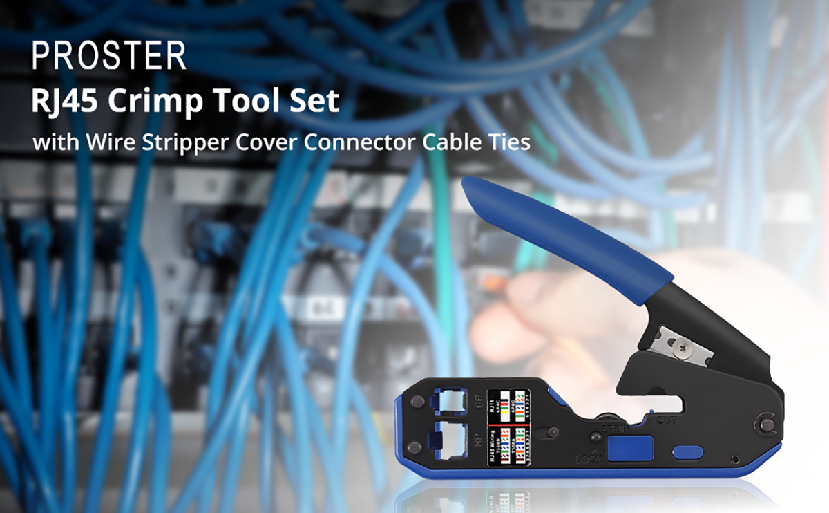 Proster RJ45 Crimp Tool Set Network Crimping Tool