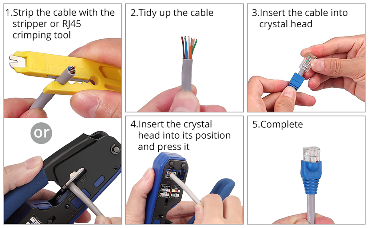 Proster RJ45 Crimp Tool Set Network Crimping Tool