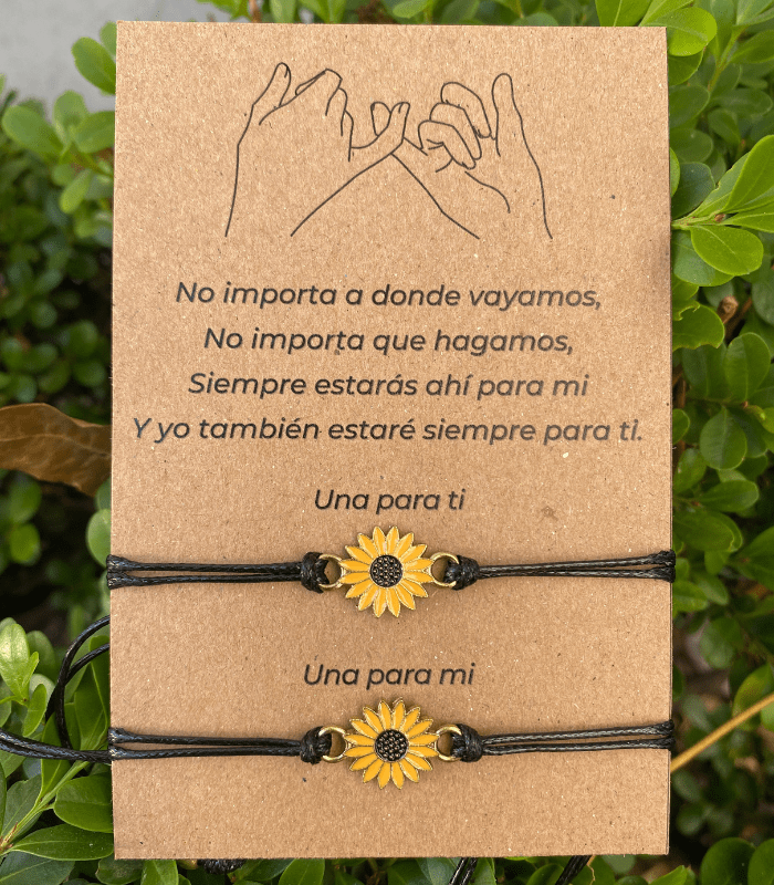 Set de Pulseras de Girasol – Proyecto Abeja