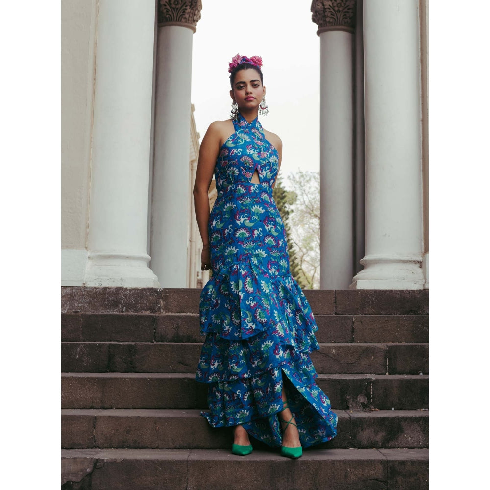 JODI Amer Silk Dress Blue – Nykaa Fashion