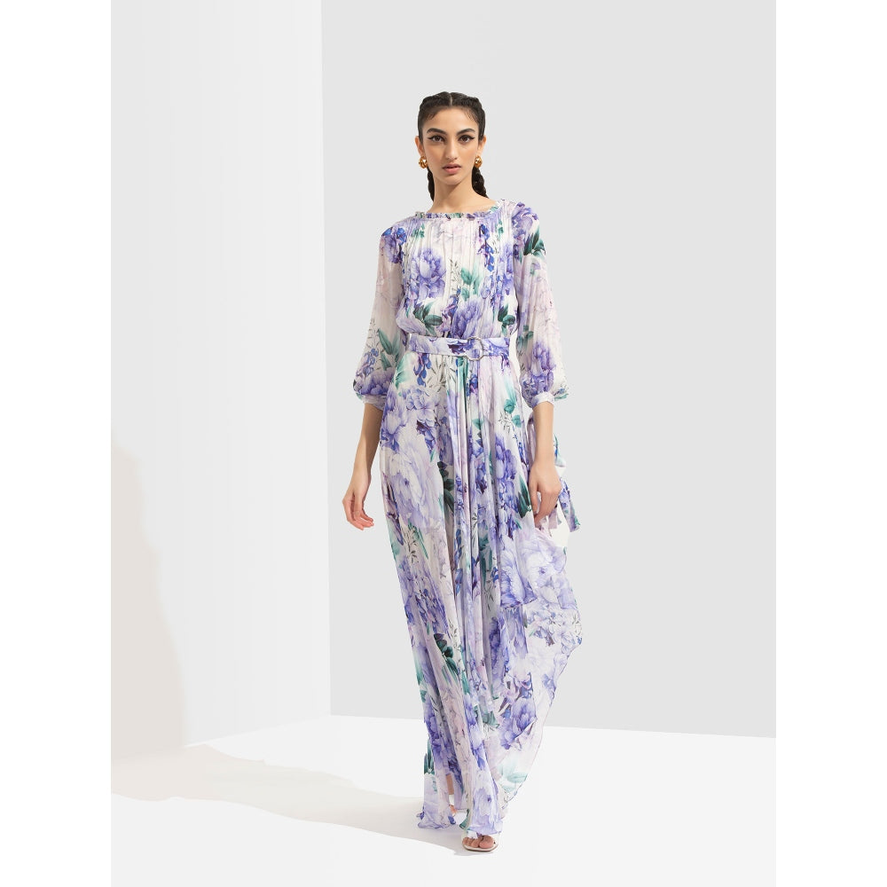MANDIRA WIRK Ume Printed Dress Blue – Nykaa Fashion