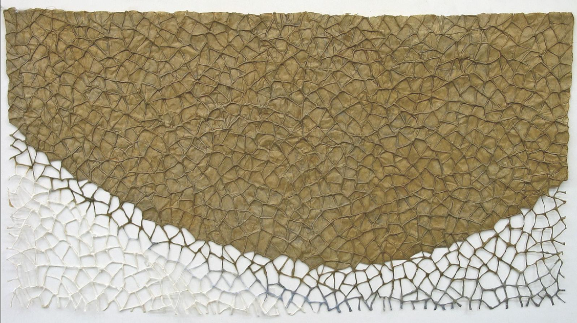 Signe Stuart, Nexus 3, 2012 Acrylic on cut Chinese mulberry paper 34.75 x 63.5 in.