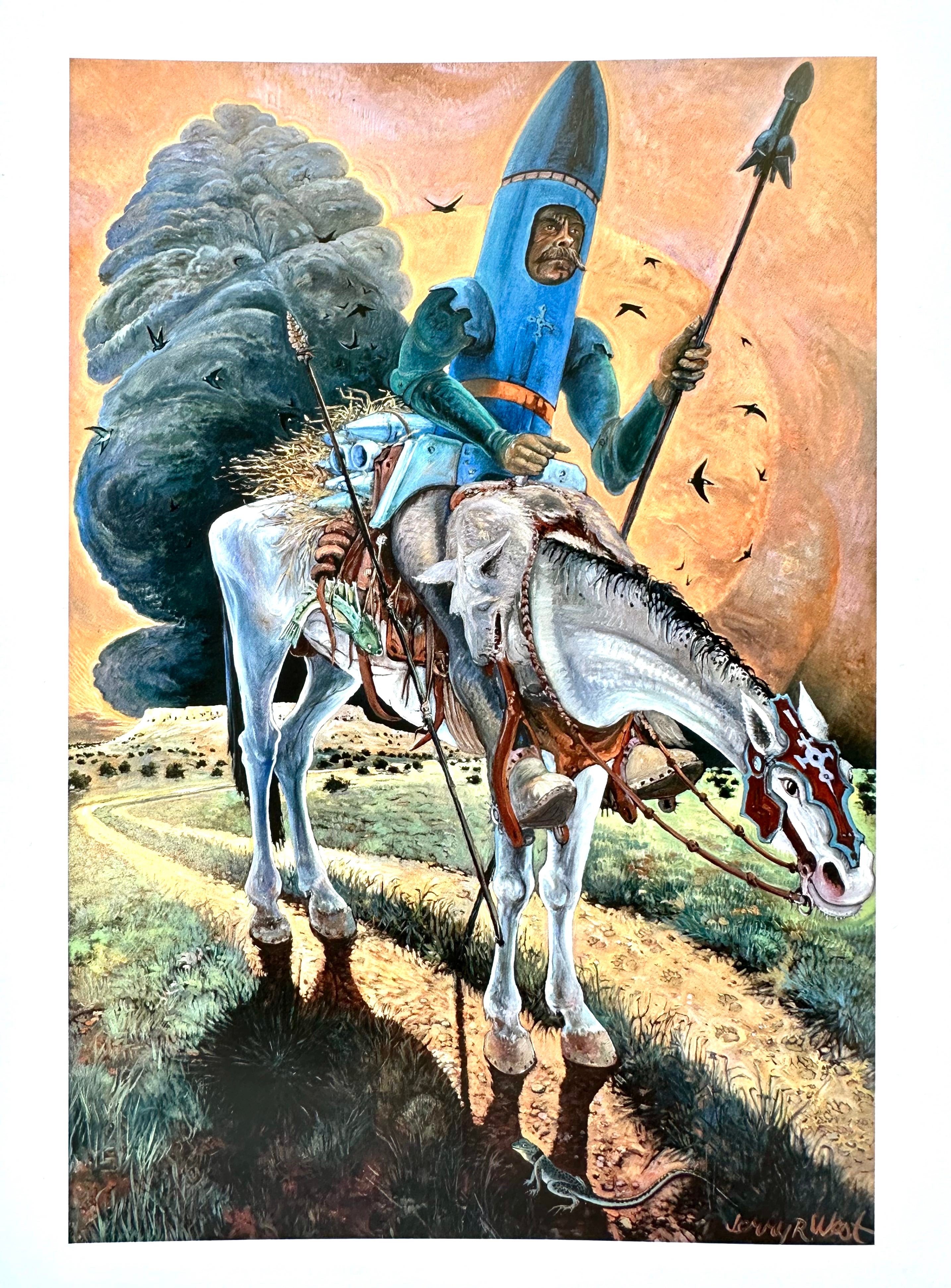 The Return of the Nuclear Warrior, 1988 oil on canvas  86x52 in.