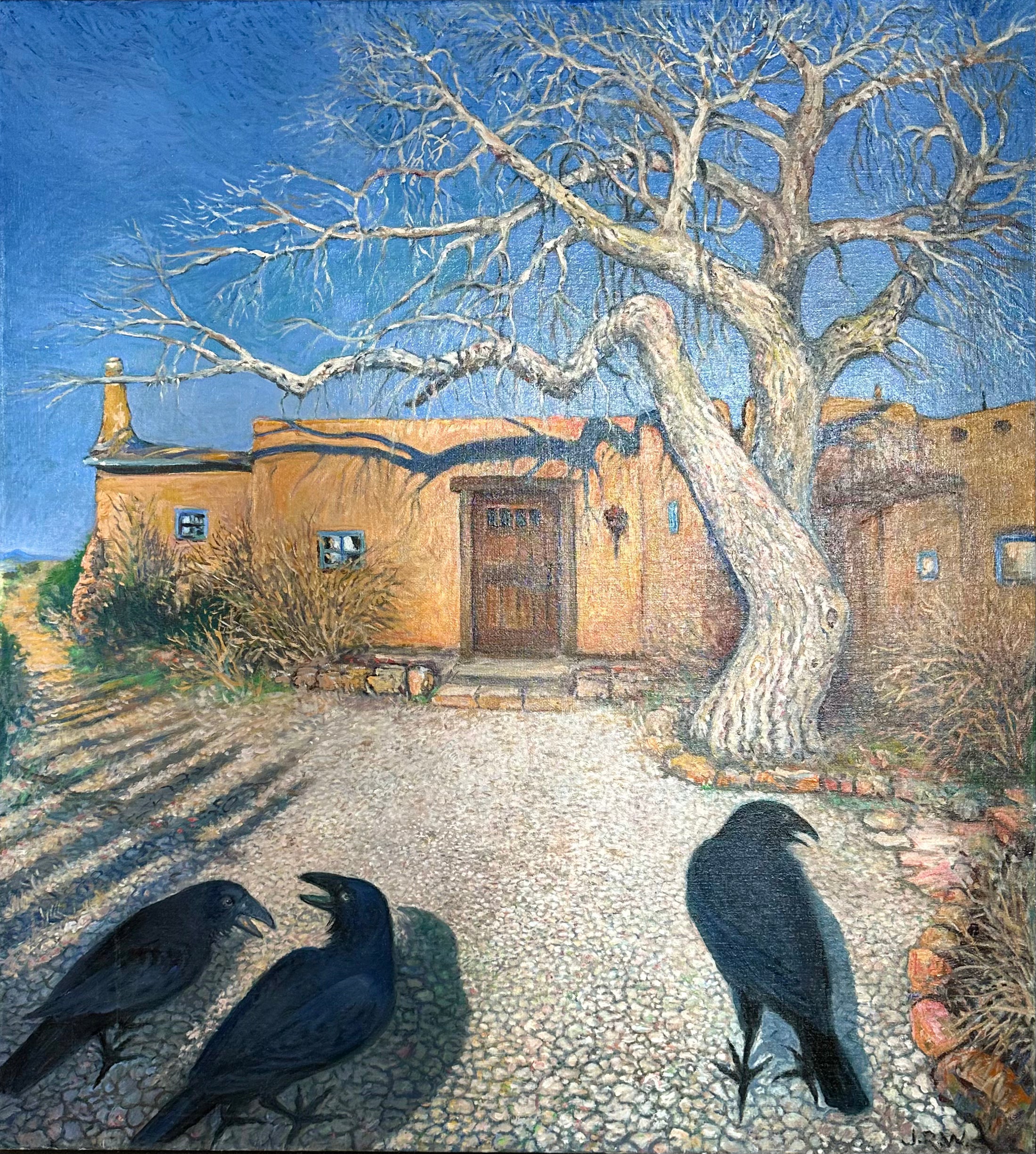 Three Ravens , 2019,  oil on canvas , 40 x 36 in.