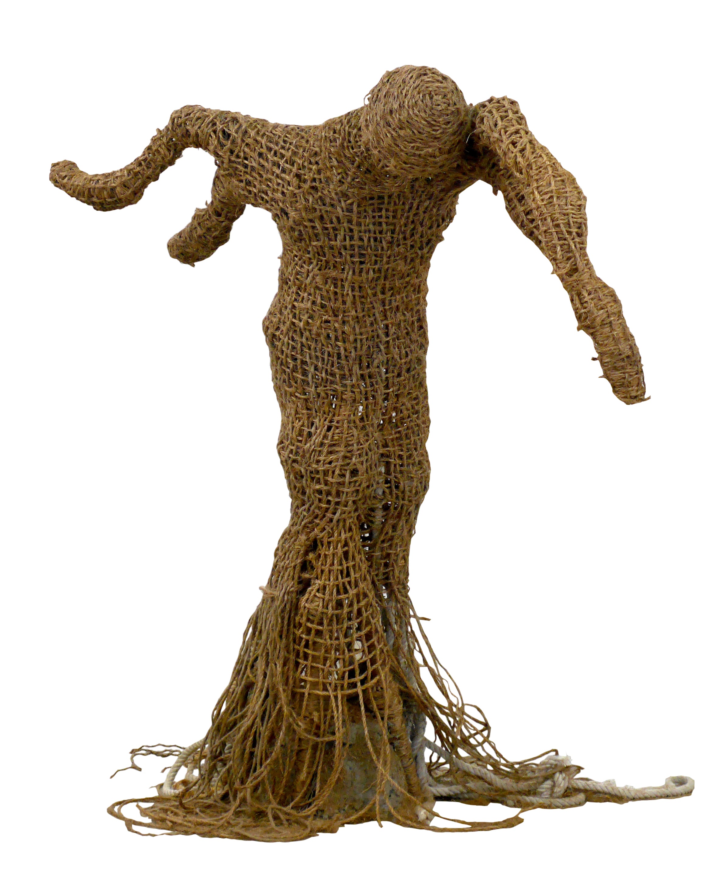 Cedra Wood, Visitation (Great Lakes)(Sculpture), Rope on steel armature, human scale.