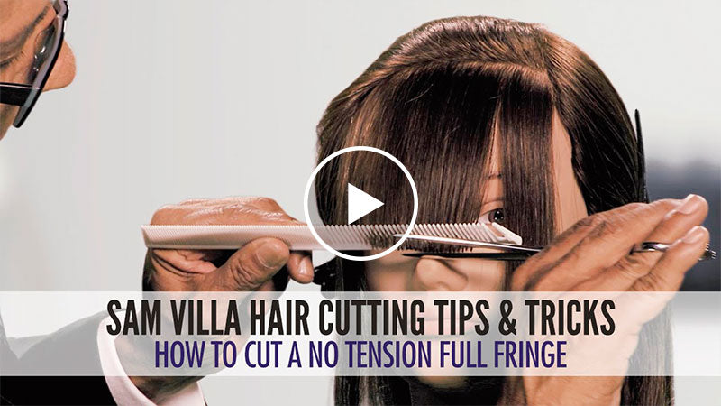 How To Cut A No-Tension Full Fringe Zoey Deschanel Bangs Tutorial