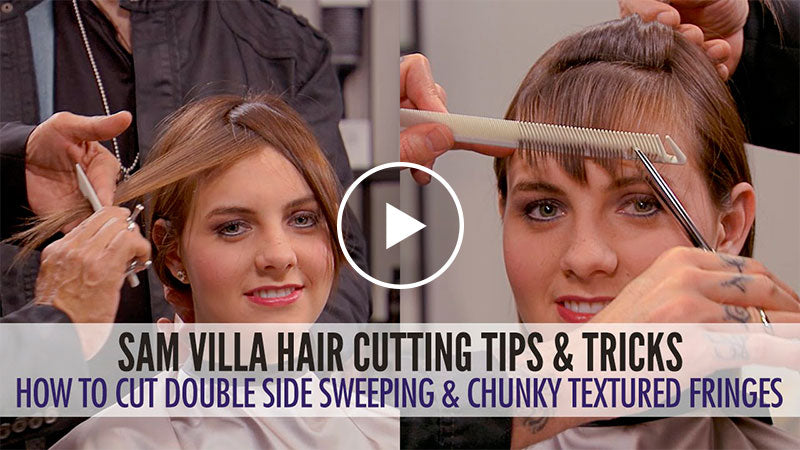 2 Ways to Cut Bangs Side Sweeping Fringe and Chunky Textured Fringe