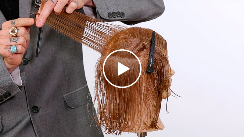 How to establish a safety guide when layering hair above the ears