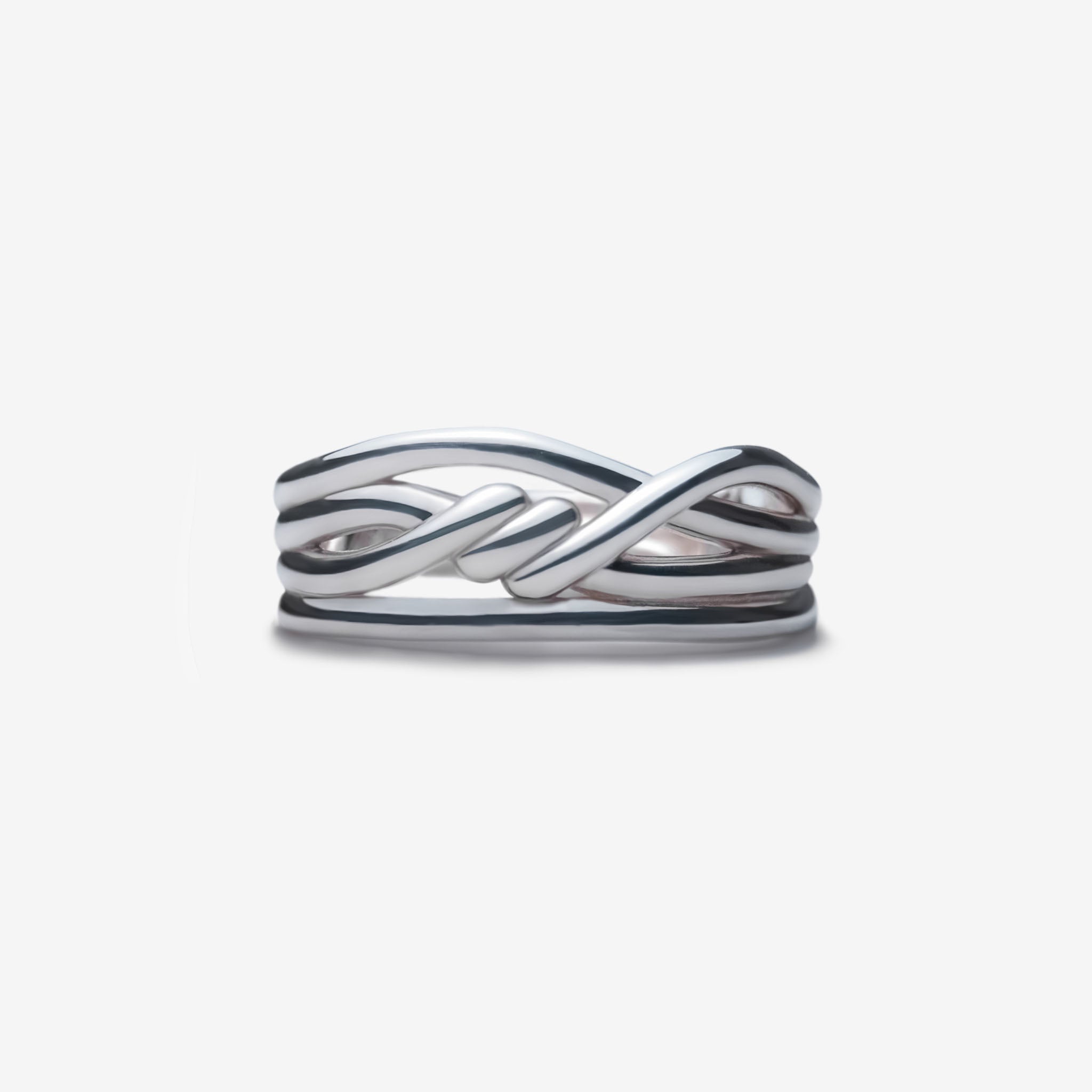 Triple Twist Ring in Sterling Silver – Matrillon