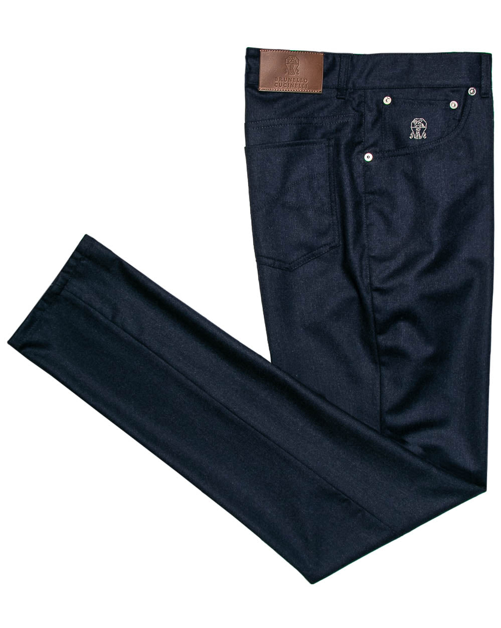Dark Blue Melange 5 Pocket Pant