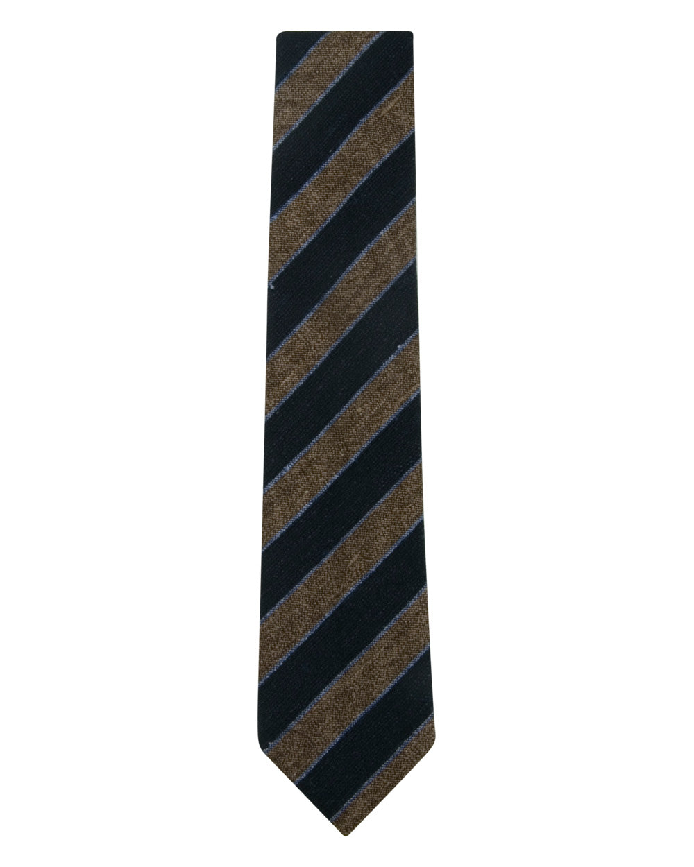 Brown and Navy Stripe Tie