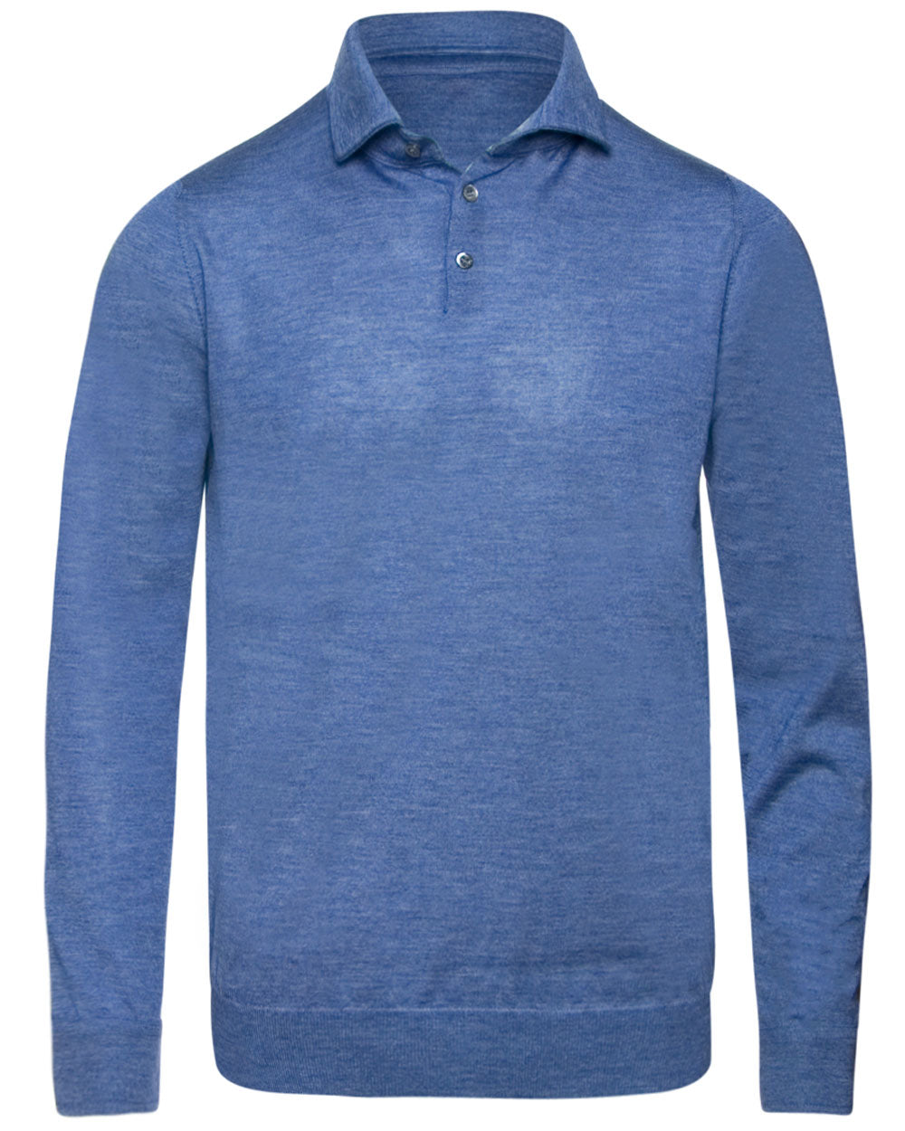 Isaia Light Blue Long Sleeve Polo Sweater – Stanley Korshak