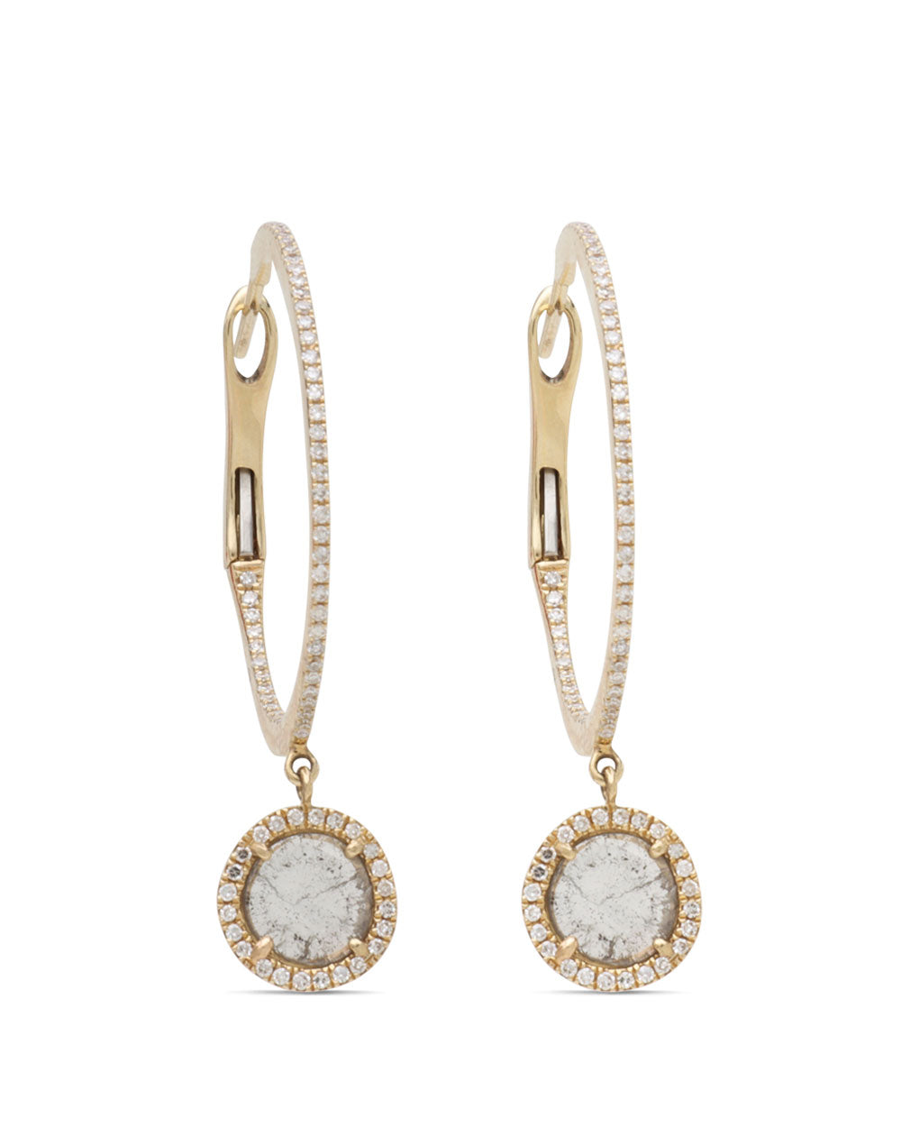 Linz Diamond Hoops with Diamond Drop Earrings – Stanley Korshak