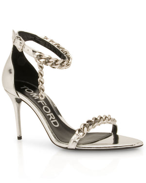 Tom Ford Metallic Chain Sandal in Silver – Stanley Korshak