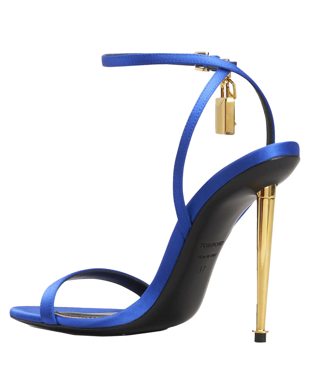 Tom Ford Satin Lock 105 Sandal In Electric Blue Stanley Korshak