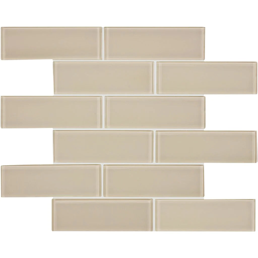 Aquatica Earth Brick Look Glass Tile 11.75"x11.75" - Element Collection