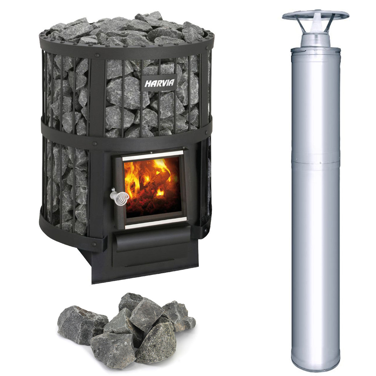 Harvia Legend 150 Wood Burning Sauna Heater and Chimney Kit –  TheSpaConnection