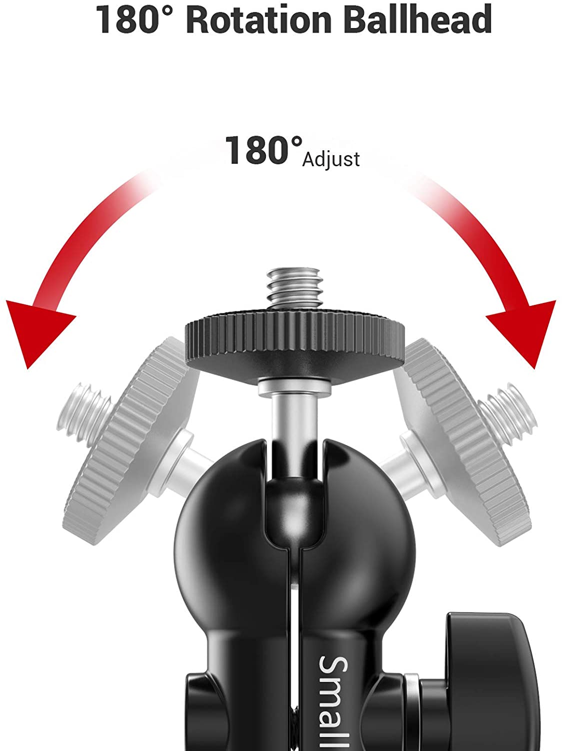 SmallRig Cool Ballhead Multi-Function Double Ballhead with Shoe Mount & 1/4" Screw for Monitors Led Light - 1135