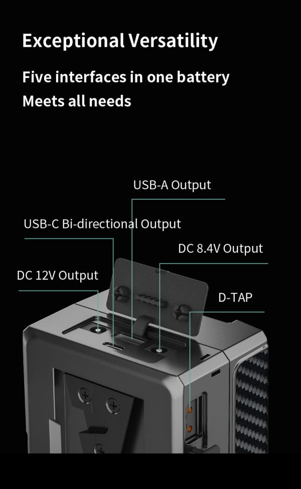 Rolux Dynasty II 99Wh V Mount Battery