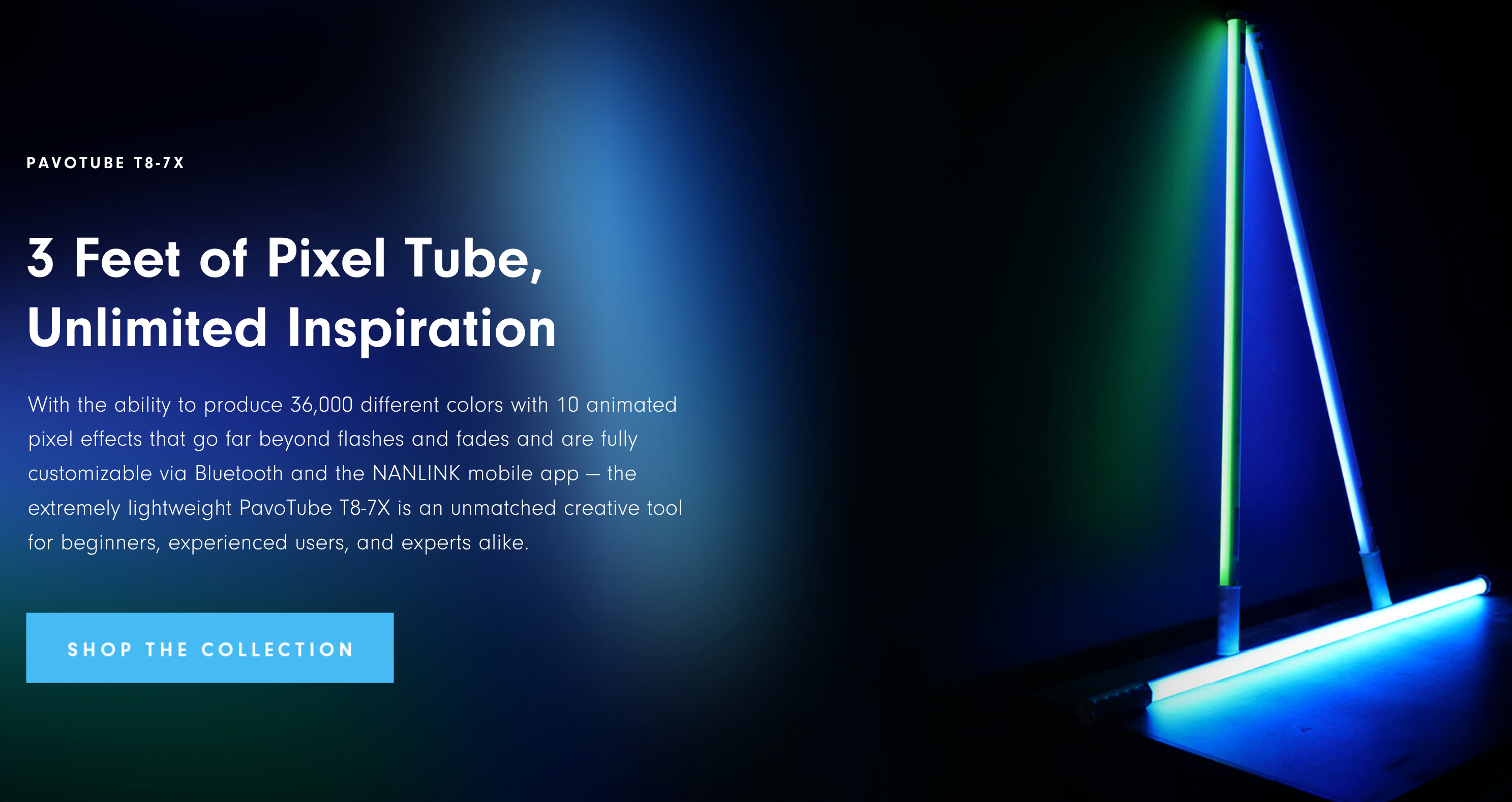 Nanlite PavoTube T8-7X RGBWW LED Pixel Tube (3')