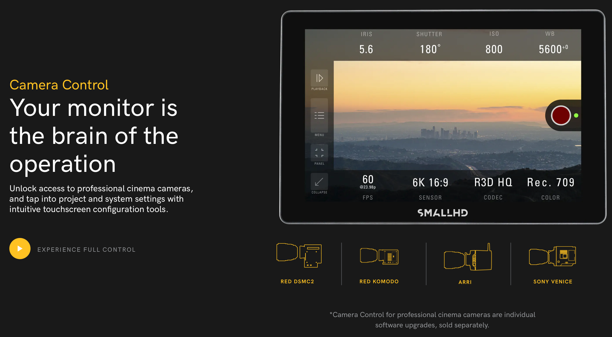 SmallHD Smart 7 Monitor Camera Control