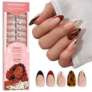 Whispers of Glamour Medium Almond - XCOATPRESS - BTArtbox Nails