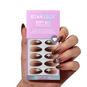 Starry Spice Almond Nails - Soft Gel Press On - BTArtbox Nails