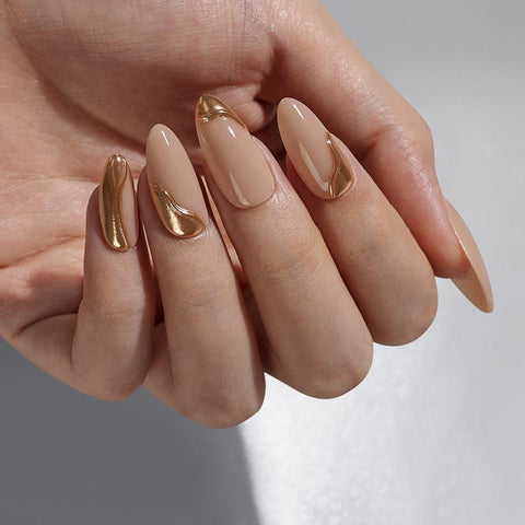 Amber Almond Nails - Press On Nails