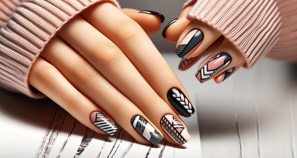 Geometric Designs black and pink