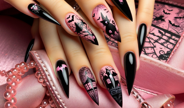 Spooky Halloween Themes black and pink