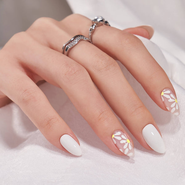 Floral Accents - trending summer nails 2023