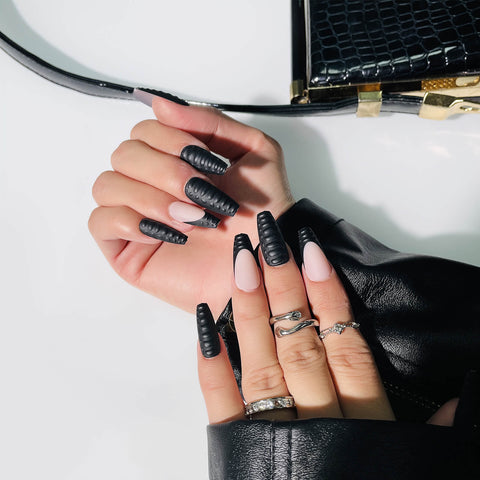 Embellishments and Accents - Coffin Black Nail Designs