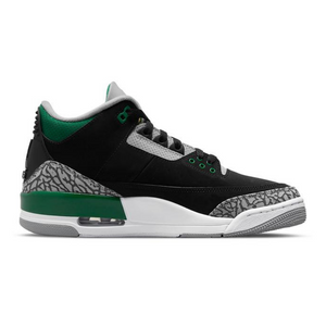 jordan retro 3 gray and green