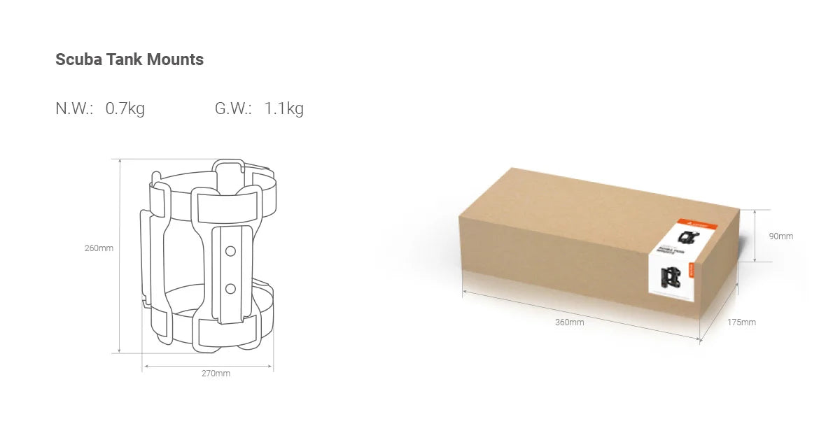 lefeet-s1-水下滑板车cuba-tank-mounts