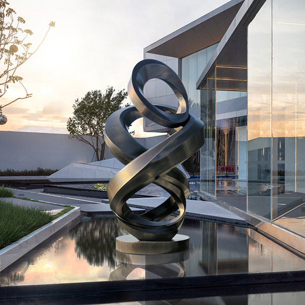 PREMIER Large Sculpture Custom Size Abstract Stainless Steel Outdoor Sculpture PSLSS-013