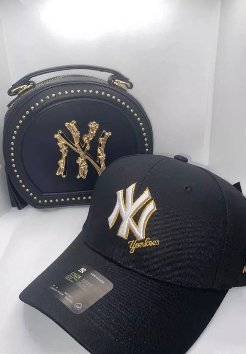 ny purse and hat set