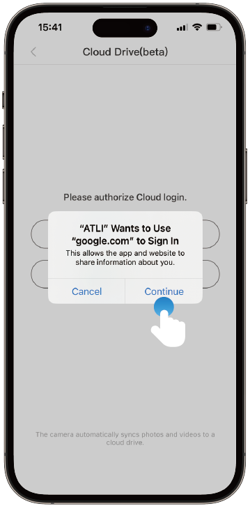 atli cam+ app cloud sync tutorial sign in to cloud