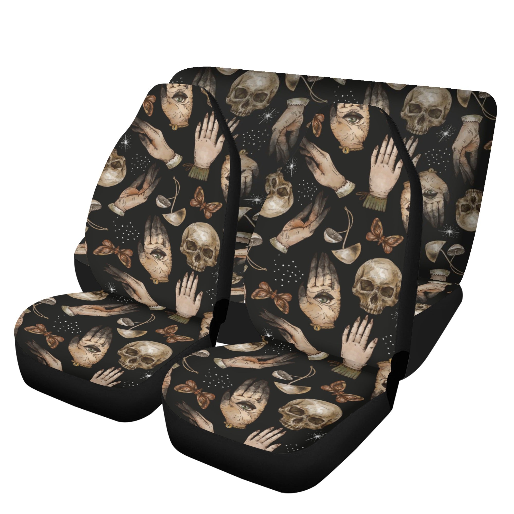 Halloween Spooky ghost Car Seat Cover Set, Kawaii Goth Car accessories