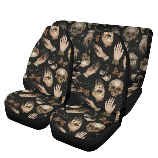 Dancing Skeleton Halloween Car Seat Covers, Gothic Spooky Car Seat covers