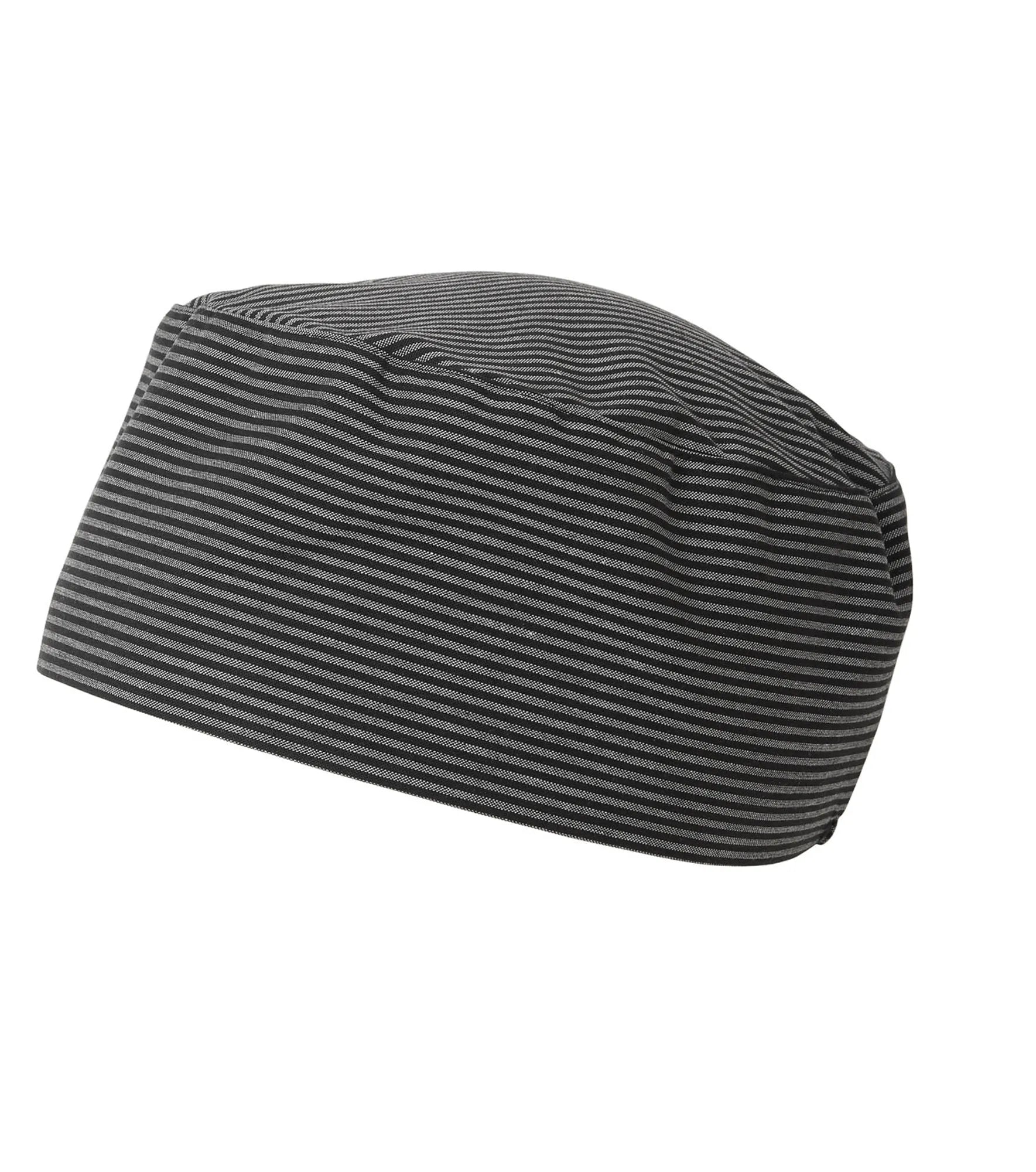 1706 Kockmössa - Svart/grå rand