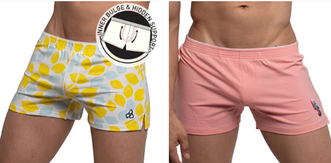 Lounge shorts with private structure. The main ingredient is cotton, which is soft to the touch, and in addition to peach and black, the popular lemon pattern is also back in stock!