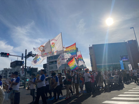 Kyushu Rainbow Flag Parade photographed by Private Structure staff.