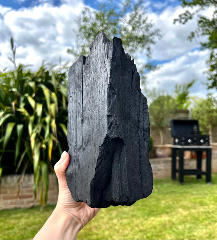 Gros morceau de charbon de bois