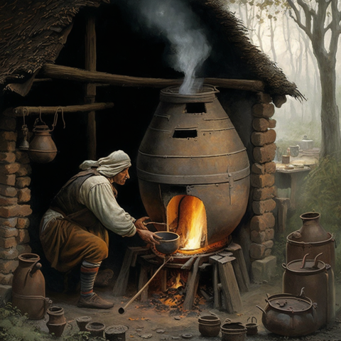 Medieval charcoal maker