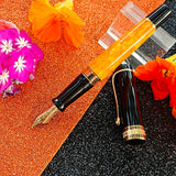 Aurora Optima Black/Orange 14K Gold GT Fountain Pen 997-NAO