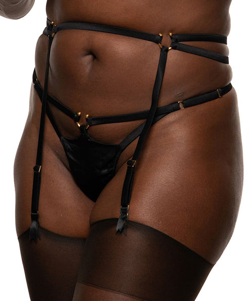 Clea Strap Thong Black