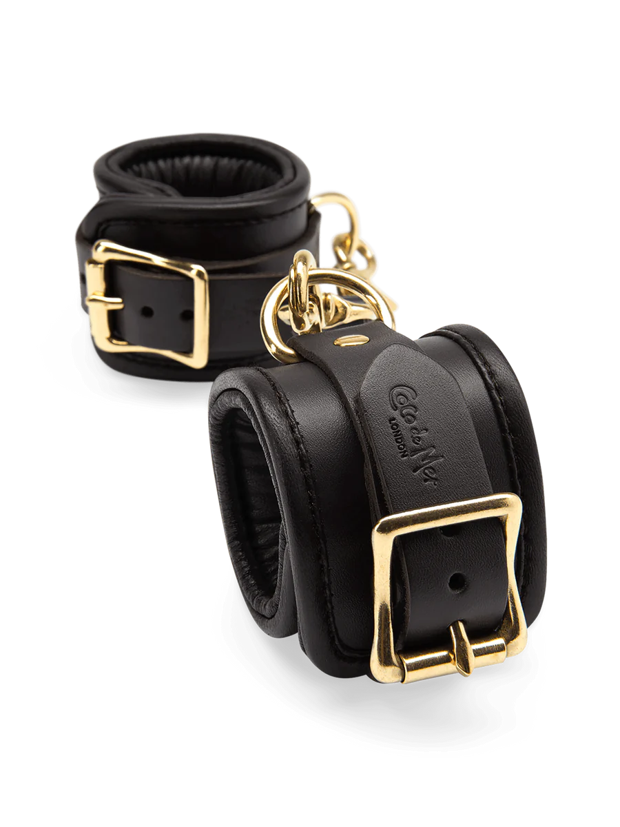 Black Leather Wrist Cuffs